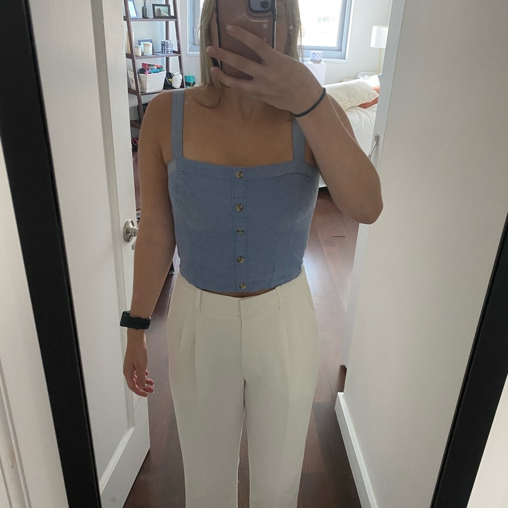 Chambray crop top